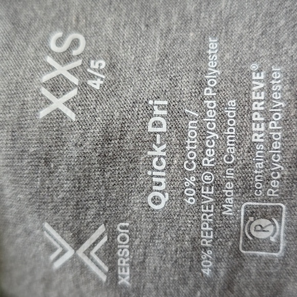 2 XERSION GIRLS SHORT SLEEVE TEE SHIRTS BLUE WORK HARD AND GRAY STRONG SIZE XXS - Picture 11 of 12